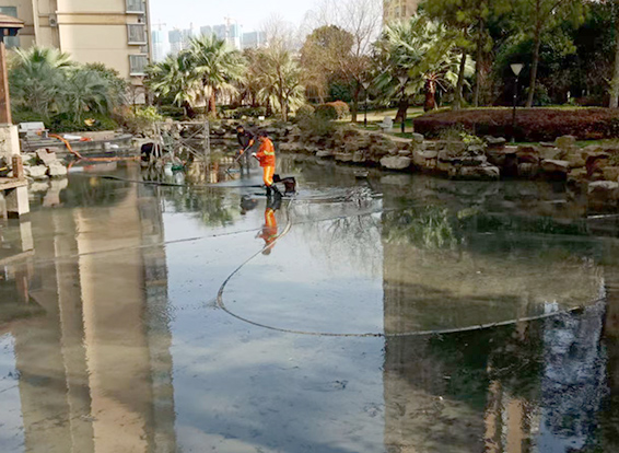 淮北景观池淤泥清理